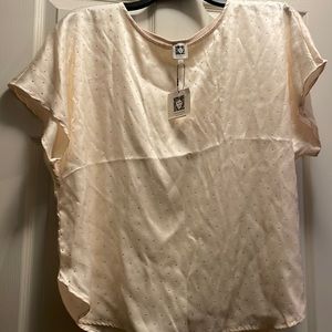 Ann Klein off white with gold dots 1x